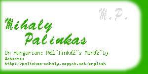 mihaly palinkas business card